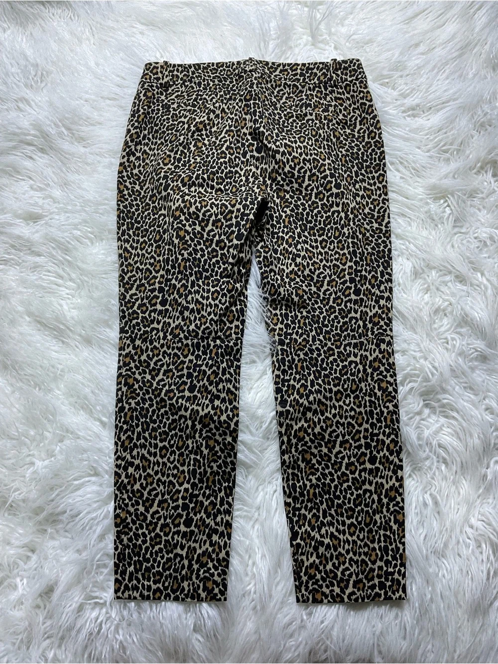 NWOT J.CREW Leopard Print Winnie Pant Stretch Cotton
